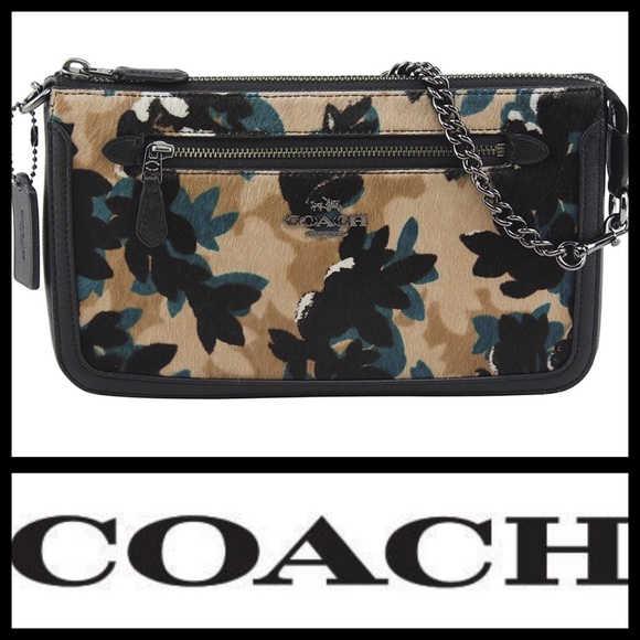 ✨COACH✨Authentic Haircalf Leaf Clutch/Mini Handbag - Picture 3 of 8